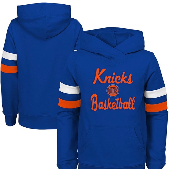 New York Knicks Outerstuff Girls' Overlay Hoodie and a Drawstring Backpack - Picture 2 of 12